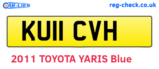 KU11CVH are the vehicle registration plates.
