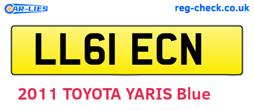 LL61ECN are the vehicle registration plates.