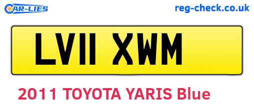 LV11XWM are the vehicle registration plates.