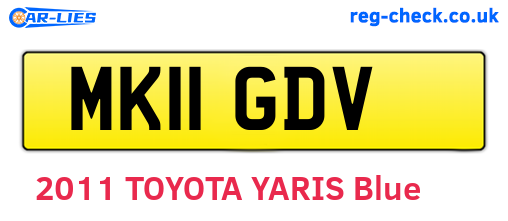 MK11GDV are the vehicle registration plates.