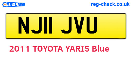 NJ11JVU are the vehicle registration plates.