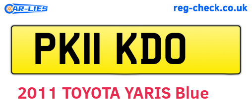 PK11KDO are the vehicle registration plates.