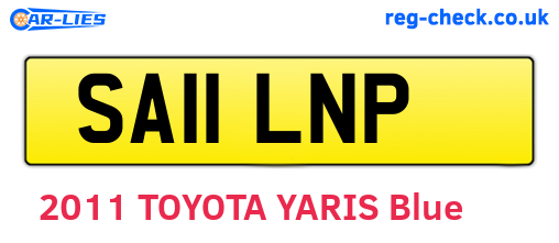 SA11LNP are the vehicle registration plates.