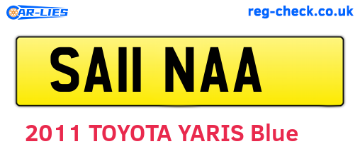 SA11NAA are the vehicle registration plates.