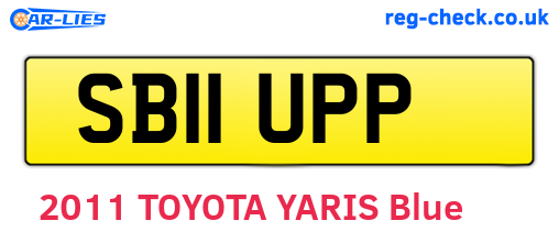 SB11UPP are the vehicle registration plates.