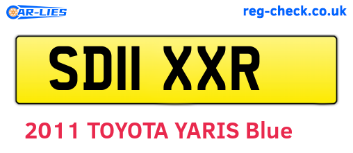 SD11XXR are the vehicle registration plates.