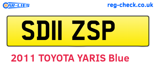 SD11ZSP are the vehicle registration plates.