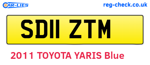 SD11ZTM are the vehicle registration plates.