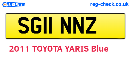 SG11NNZ are the vehicle registration plates.