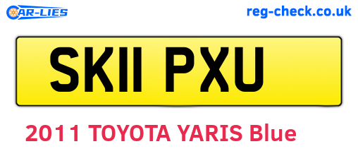 SK11PXU are the vehicle registration plates.