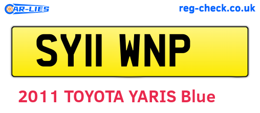 SY11WNP are the vehicle registration plates.