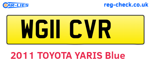 WG11CVR are the vehicle registration plates.