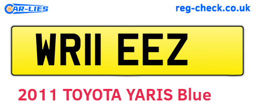WR11EEZ are the vehicle registration plates.