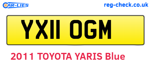YX11OGM are the vehicle registration plates.