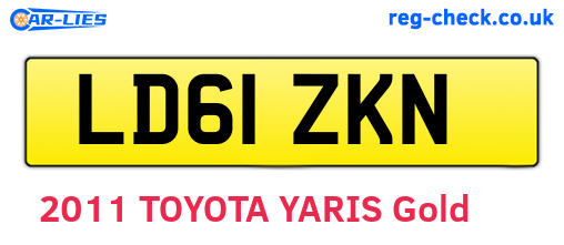LD61ZKN are the vehicle registration plates.