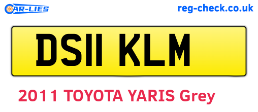 DS11KLM are the vehicle registration plates.