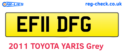 EF11DFG are the vehicle registration plates.