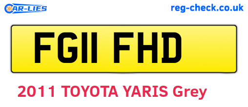 FG11FHD are the vehicle registration plates.