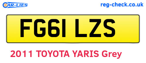 FG61LZS are the vehicle registration plates.