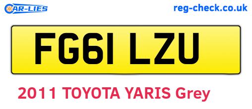 FG61LZU are the vehicle registration plates.