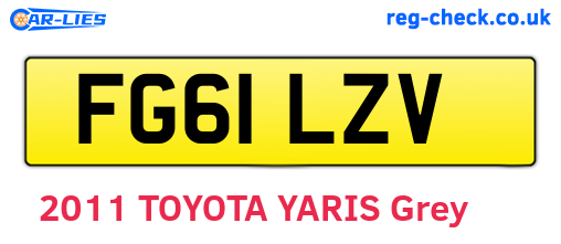 FG61LZV are the vehicle registration plates.