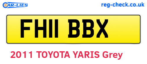 FH11BBX are the vehicle registration plates.