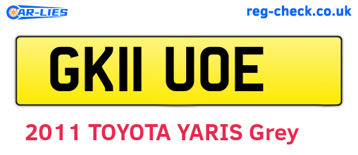 GK11UOE are the vehicle registration plates.