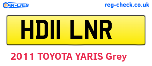 HD11LNR are the vehicle registration plates.
