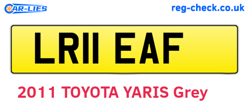 LR11EAF are the vehicle registration plates.