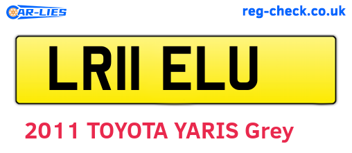 LR11ELU are the vehicle registration plates.