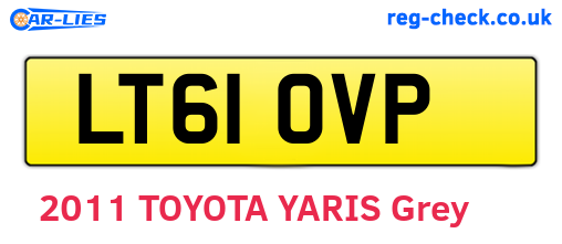 LT61OVP are the vehicle registration plates.