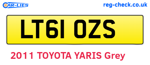 LT61OZS are the vehicle registration plates.
