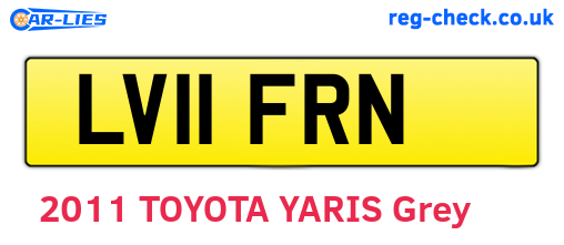 LV11FRN are the vehicle registration plates.