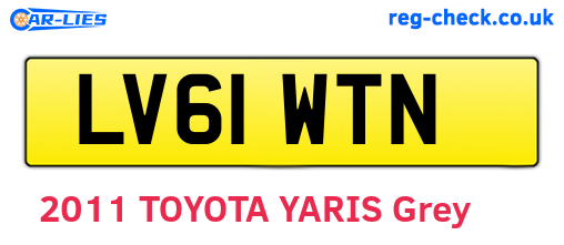 LV61WTN are the vehicle registration plates.