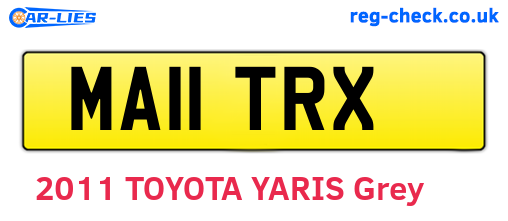 MA11TRX are the vehicle registration plates.