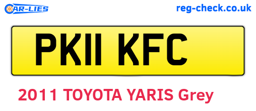 PK11KFC are the vehicle registration plates.