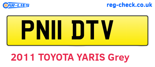 PN11DTV are the vehicle registration plates.