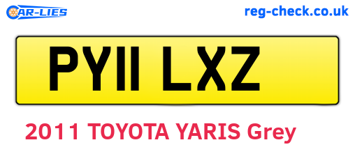 PY11LXZ are the vehicle registration plates.