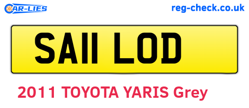 SA11LOD are the vehicle registration plates.