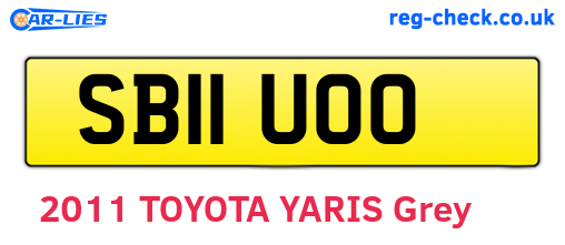 SB11UOO are the vehicle registration plates.