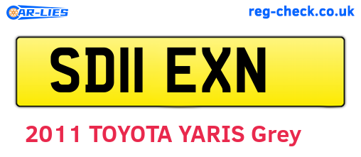 SD11EXN are the vehicle registration plates.