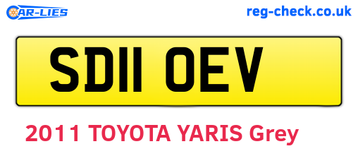 SD11OEV are the vehicle registration plates.