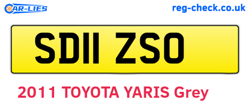SD11ZSO are the vehicle registration plates.
