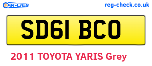 SD61BCO are the vehicle registration plates.