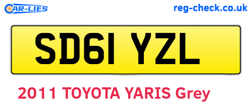SD61YZL are the vehicle registration plates.