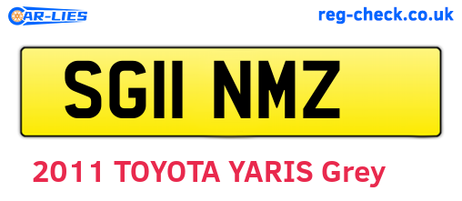SG11NMZ are the vehicle registration plates.