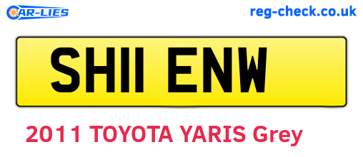SH11ENW are the vehicle registration plates.