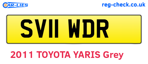 SV11WDR are the vehicle registration plates.