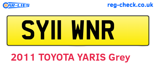 SY11WNR are the vehicle registration plates.