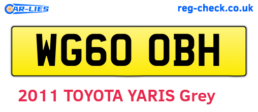 WG60OBH are the vehicle registration plates.